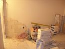 Reception/Desk area.  Tile work is intended to convey the impression of a 'stone ruins' (24 July 2005)