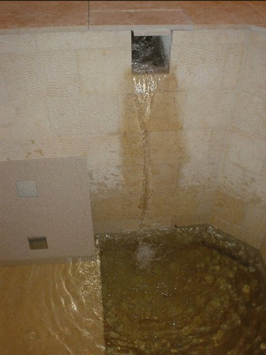 October 7, 2005 - We finally get rain, and the Mikvah is filling up.